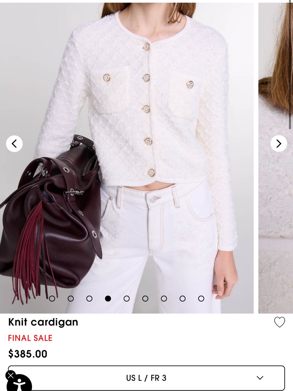 Maje Tweed Cardigan